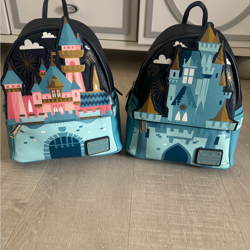 Loungefly Disney’s sleeping beauty Castle & Cinderella Castle mini backpack set